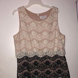 Jessica Simpson’s black/white cocktail dress